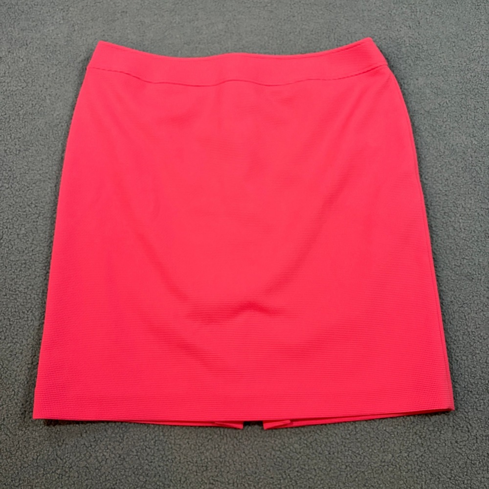 Tahari Skirt Womens 16 Pink Arthur S Levine Waffle Knit Textured Pencil Lined